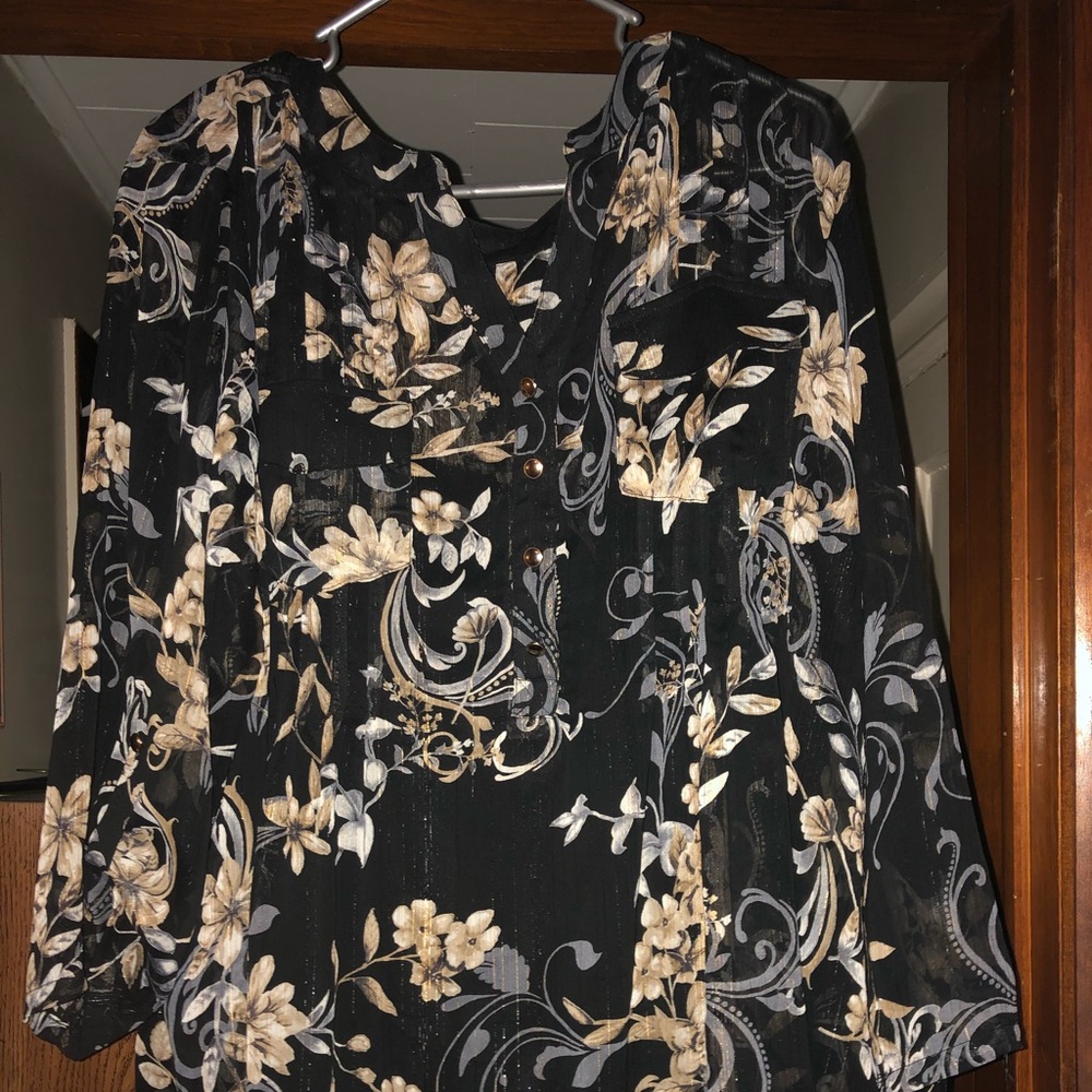 Black shimmer blouse